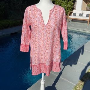 Rock Flower Paper 100% cotton tunic is Sz Small